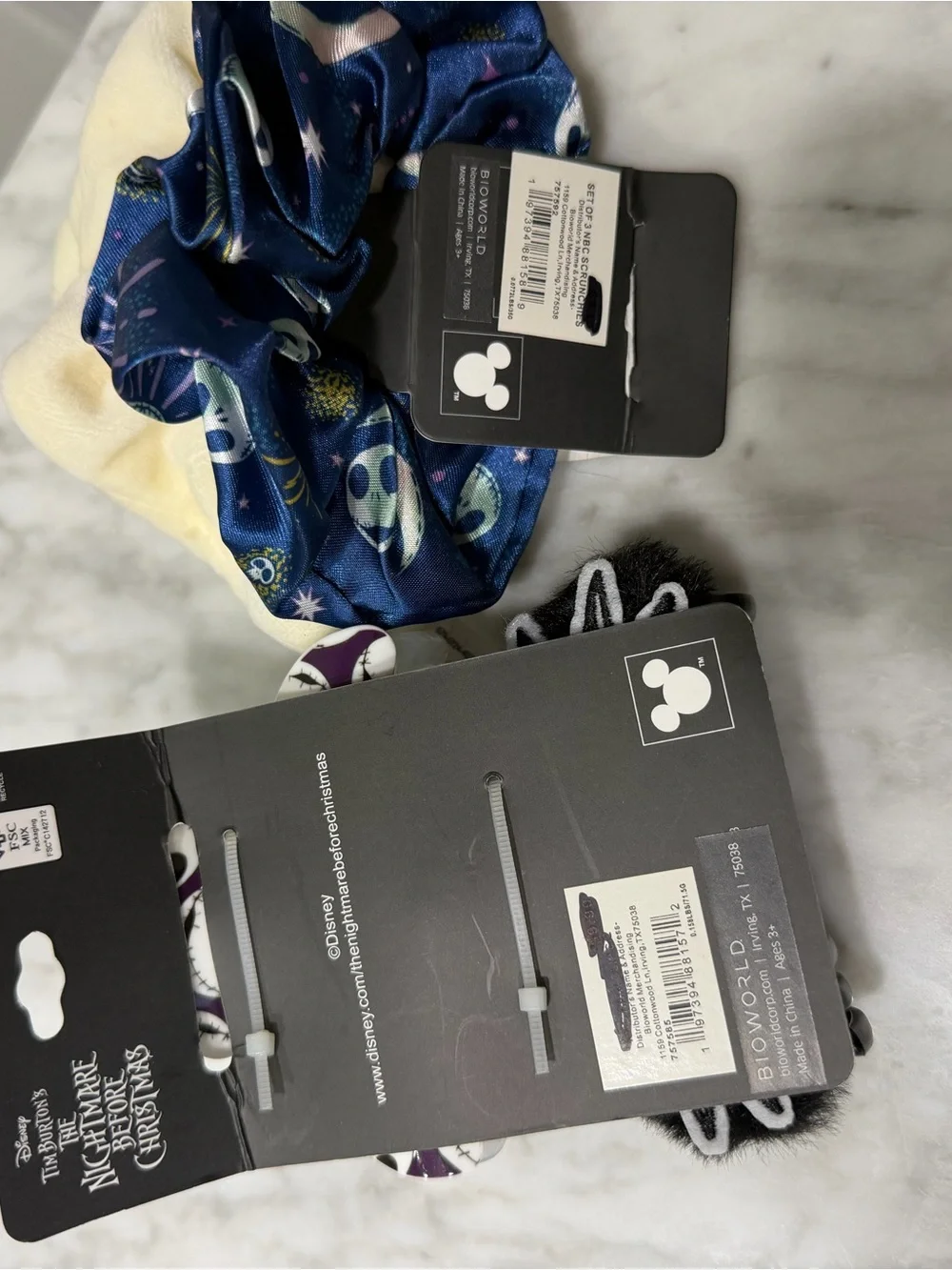 The Nightmare Before Christmas Hair Accessories Set Clips &  scrunchy- Disney